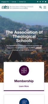 The Association of Theological Schools Website Mobile Preview