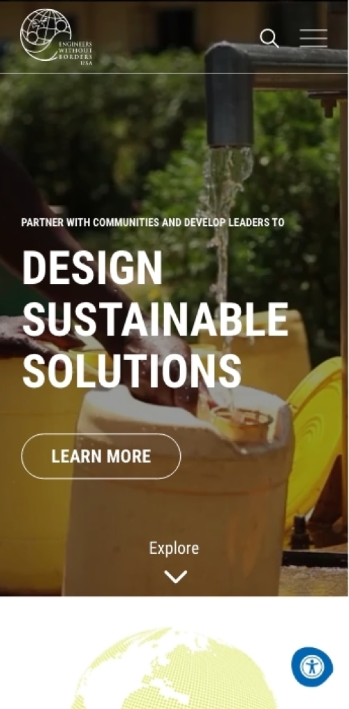 Engineers Without Borders USA Website Mobile Preview