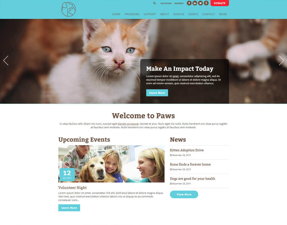 top 9 nonprofit website templates for all organizations non profit website templates