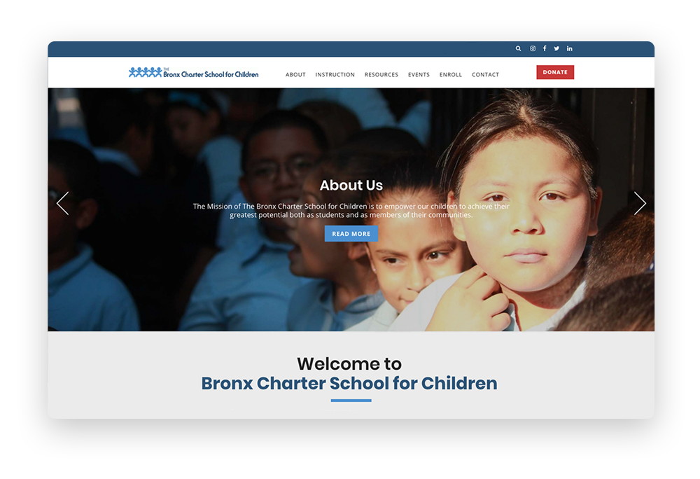 Nonprofit website story example